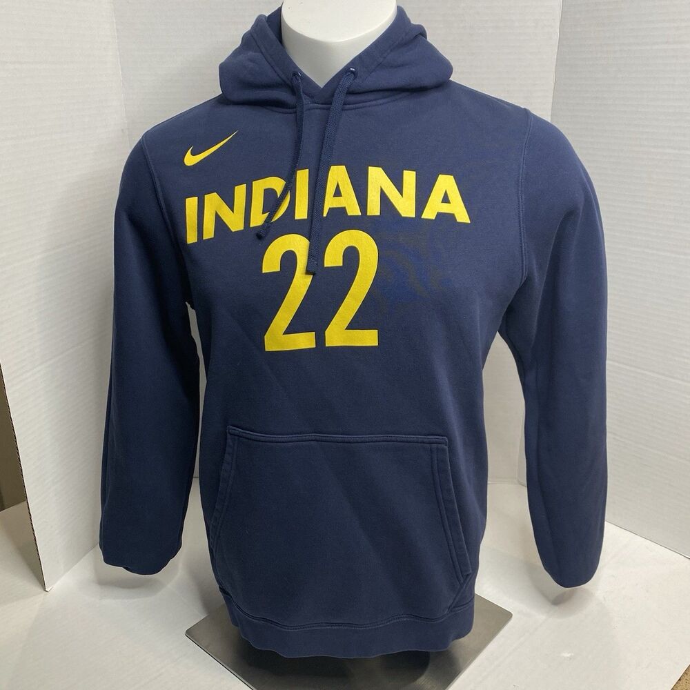 Indiana Fever Hoodie Mens Small Blue Nike Caitlin Clark #22 Fleece Sweatshirt